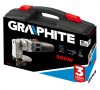 Graphite elektromos lemezvágógép, lemezolló 500W, síklemezekhez, kofferben