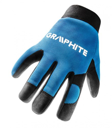 Graphite munkakesztyű, 10-es, műbőr és rugalmas szövet