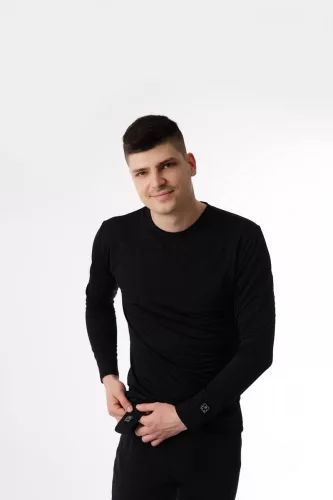 Heatlucky fekete fűthető póló Li-ion akkumulátorral