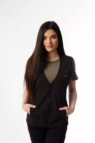 Heatlucky g6 fűthető unisex fekete mellény Li-ion akkumulátorral