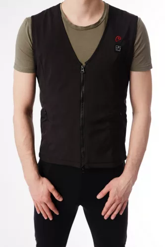 Heatlucky g6 fűthető unisex fekete mellény Li-ion akkumulátorral