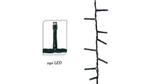 240LED-es karácsonyi fényfüzér, 8 mozgó beállítással, meleg fehér