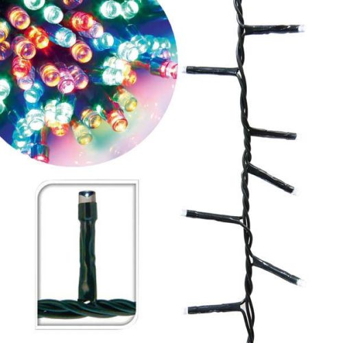360LED-es karácsonyi fényfüzér, 8 mozgó beállítással, színes
