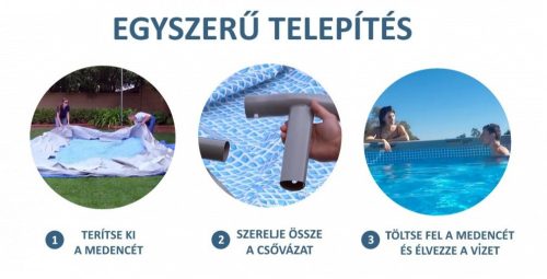 INTEX MetalPrism Set medence 457 x 107 cm