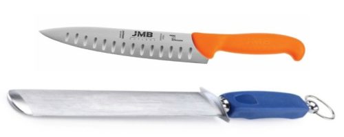 JMB szakácskés fenőacéllal 20 cm penge