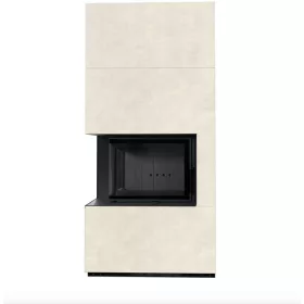 Kratki kandalló kő burkolattal balos fekete belsővel floki box 8 kw fokos talco