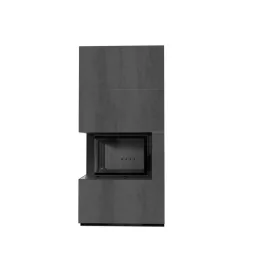 Kratki kandalló kő burkolattal balos fekete belsővel floki box 8 kw naturali pietra