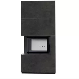Kratki kandalló kő burkolattal balos floki box 8 kw fokos grafit