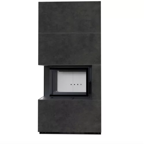 Kratki kandalló kő burkolattal balos floki box 8 kw fokos grafit