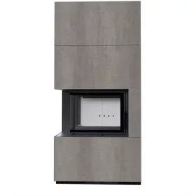 Kratki kandalló kő burkolattal balos floki box 8 kw naturali grigia