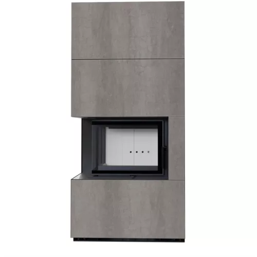 Kratki kandalló kő burkolattal balos floki box 8 kw naturali grigia