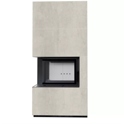 Kratki kandalló kő burkolattal balos floki box 8 kw naturali perla