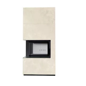 Kratki kandalló kő burkolattal balos floki box 8 kw oxide bianco