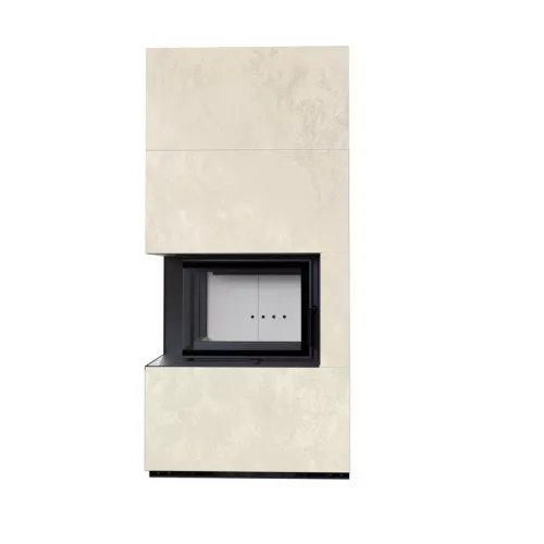 Kratki kandalló kő burkolattal balos floki box 8 kw oxide bianco