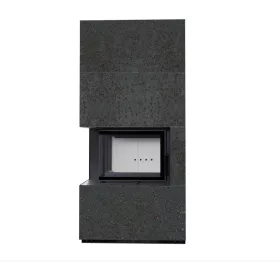 Kratki kandalló kő burkolattal balos floki box 8 kw oxide nero
