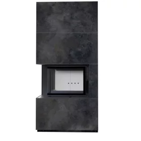 Kratki kandalló kő burkolattal balos floki box 8 kw ossido nero