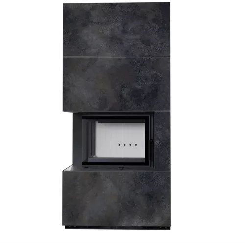 Kratki kandalló kő burkolattal balos floki box 8 kw ossido nero