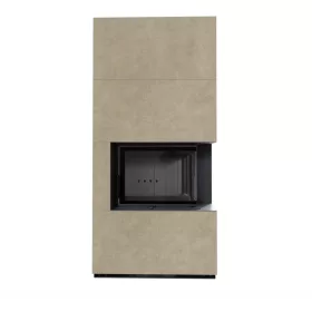 Kratki kandalló kő burkolattal jobbos fekete belsővel floki box 8 kw fokos rena