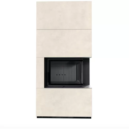 Kratki kandalló kő burkolattal jobbos fekete belsővel floki box 8 kw fokos talco