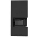 Kratki kandalló kő burkolattal jobbos fekete belsővel floki box 8 kw naturali nero