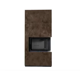 Kratki kandalló kő burkolattal jobbos fekete belsővel floki box 8 kw oxide moro