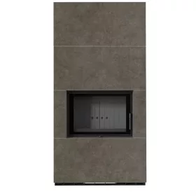 Kratki kandalló kő burkolattal fekete belsővel floki box 8 kw fokos piombo