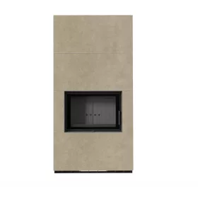 Kratki kandalló kő burkolattal fekete belsővel floki box 8 kw fokos rena