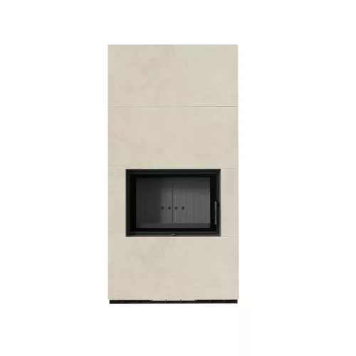 Kratki kandalló kő burkolattal fekete belsővel floki box 8 kw fokos