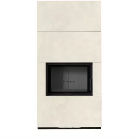 Kratki kandalló kő burkolattal fekete belsővel floki box 8 kw fokos talco