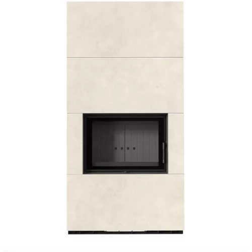 Kratki kandalló kő burkolattal fekete belsővel floki box 8 kw fokos talco