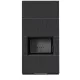 Kratki kandalló kő burkolattal fekete belsővel floki box 8 kw naturali nero