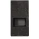 Kratki kandalló kő burkolattal fekete belsővel floki box 8 kw naturali nero greco