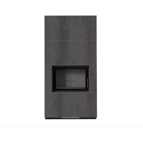 Kratki kandalló kő burkolattal fekete belsővel floki box 8 kw naturali pietra