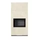 Kratki kandalló kő burkolattal fekete belsővel floki box 8 kw oxide bianco