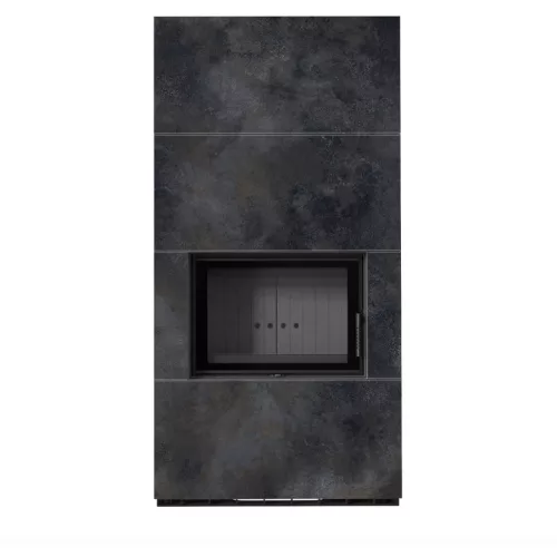 Kratki kandalló kő burkolattal fekete belsővel floki box 8 kw ossido nero