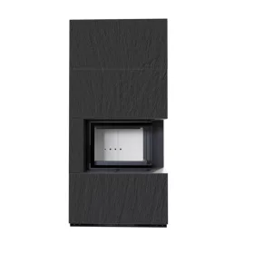 Kratki kandalló kő burkolattal jobbos floki box 8 kw naturali nero