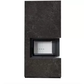Kratki kandalló kő burkolattal jobbos floki box 8 kw naturali nero greco