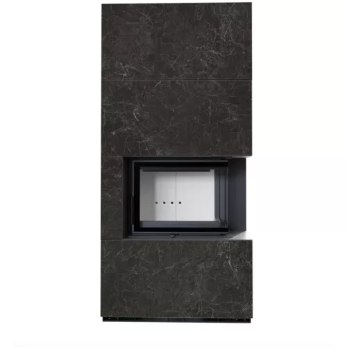 Kratki kandalló kő burkolattal jobbos floki box 8 kw naturali nero greco