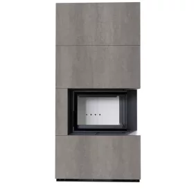 Kratki kandalló kő burkolattal jobbos floki box 8 kw naturali grigia