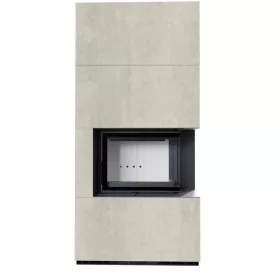 Kratki kandalló kő burkolattal jobbos floki box 8 kw naturali perla