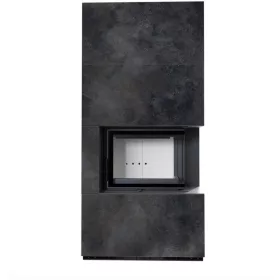 Kratki kandalló kő burkolattal jobbos floki box 8 kw ossido nero