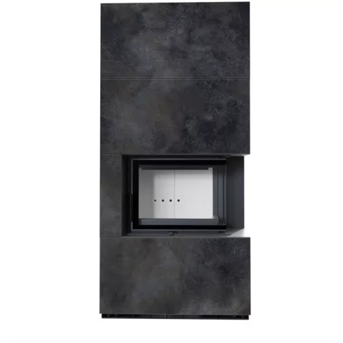 Kratki kandalló kő burkolattal jobbos floki box 8 kw ossido nero