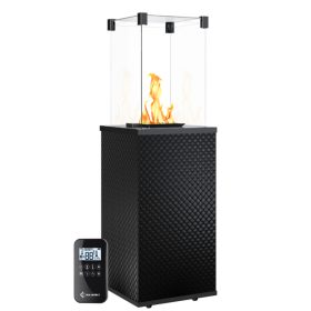 Kratki teraszmelegítő fekete steppelt előlappal távirányítóval patio