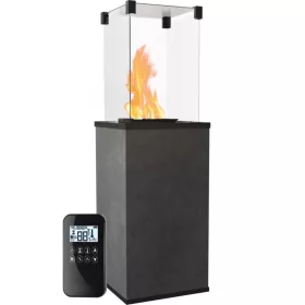 Kratki teraszmelegítő kő előlappal távirányítóval blend nero patio