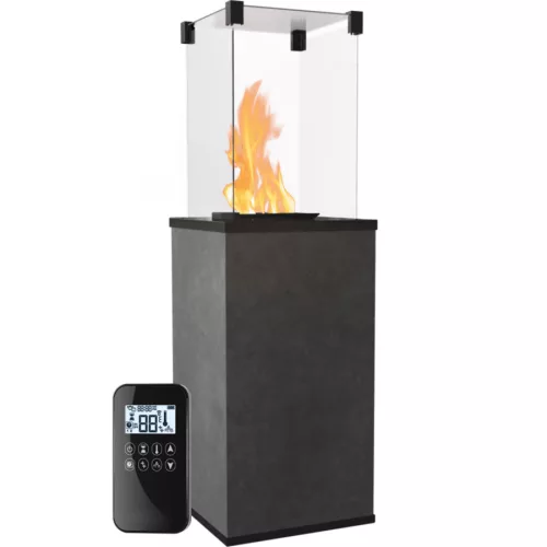 Kratki teraszmelegítő kő előlappal távirányítóval blend nero patio