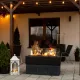 Kratki teraszmelegítő horizontális fekete manuális patio