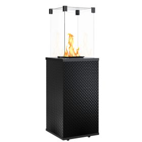 Kratki teraszmelegítő fekete steppelt előlappal manuális patio