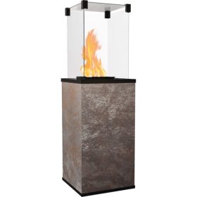 Kratki teraszmelegítő kő előlappal manuális patio oxide nero