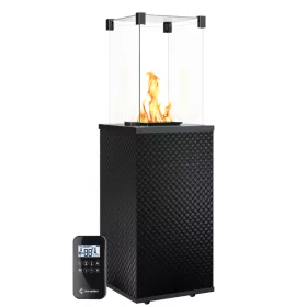 Kratki teraszmelegítő fekete steppelt előlappal távirányítóval patio mini