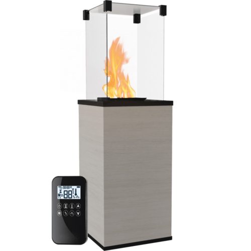 Kratki teraszmelegítő kő előlappal távirányítóval patio mini naturali chiara